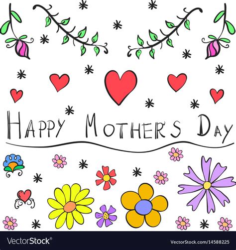 Doodle Mother Day Art Royalty Free Vector Image