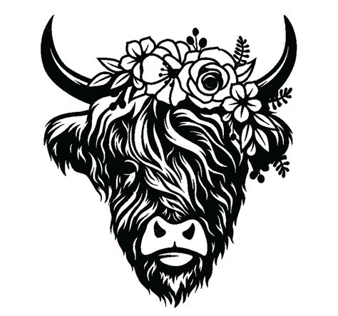 Highland Cow Head Svg