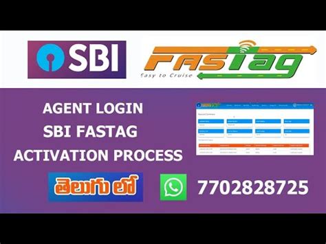 Sbi Fastag Activation Process Telugu Sbi Agent Login My Fastag