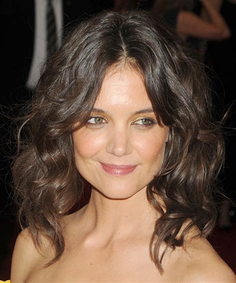 Bangs with medium hair cute hairstyles for medium hair curly hair with bangs cut my hair medium hair cuts long curly hair medium hair styles new hair curly hair styles. Katie Holmes Medium Wavy Casual Hairstyle - Brunette Hair ...