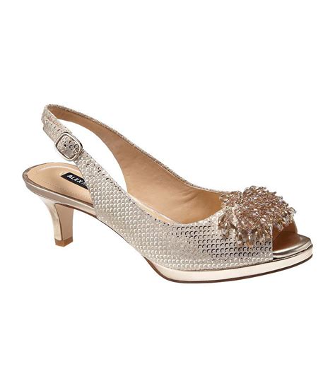 Shop For Alex Marie Marla Metallic Jeweled Peep Toe Pumps At Visit To