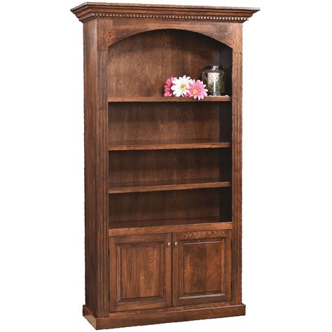 Crestfield Amish Bookcase And Doors Amish Made Office Cabinfield