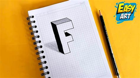 Abecedario Dibujos Muy Faciles Como Dibujar Letras En 3d Letra F