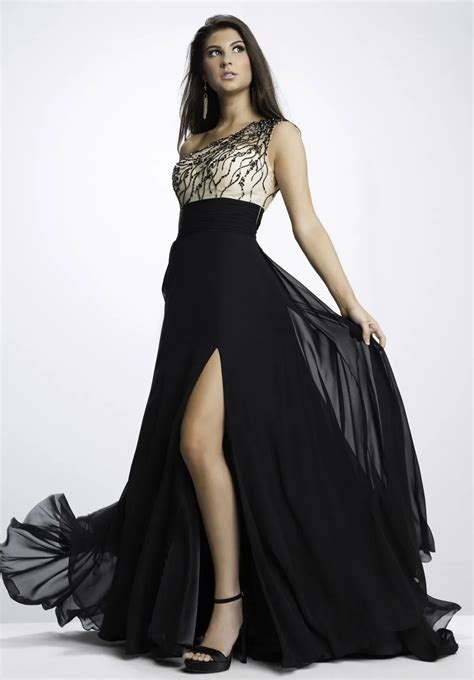 Black Sequins Prom Dresses Formal Gowns Plus Size Crystal Black Chiffon Nude Lining Dress Beads