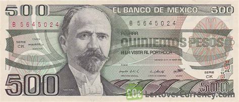 500 Old Mexican Pesos Banknote F I Madero Exchange For Cash