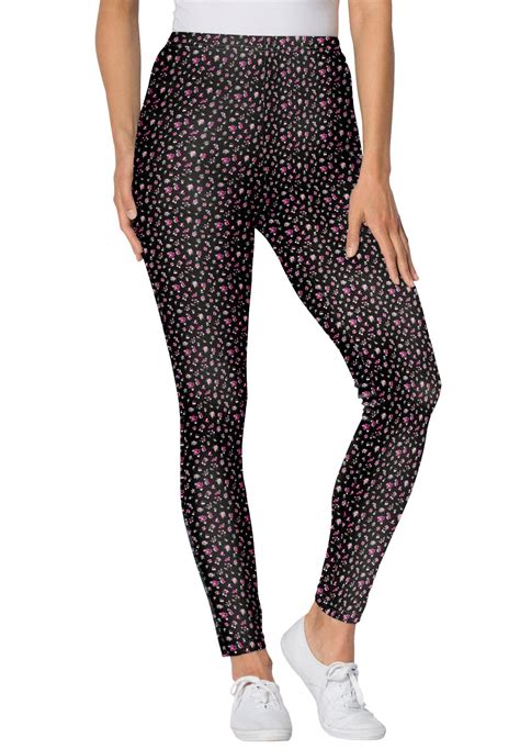 Woman Within Woman Within Womens Plus Size Tall Stretch Cotton Printed Legging Legging