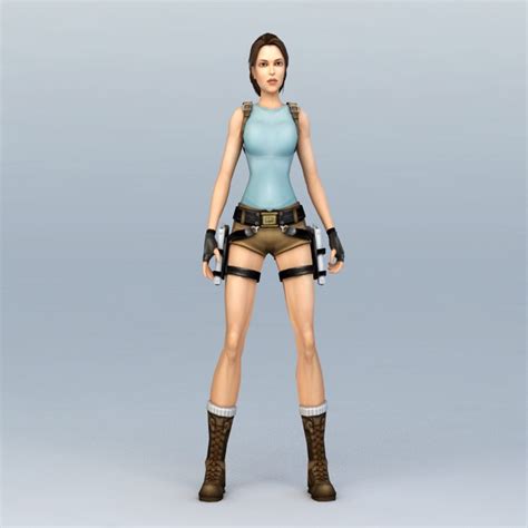 Tomb Raider Lara Croft Character 3d Model 3ds Max Files Free Download