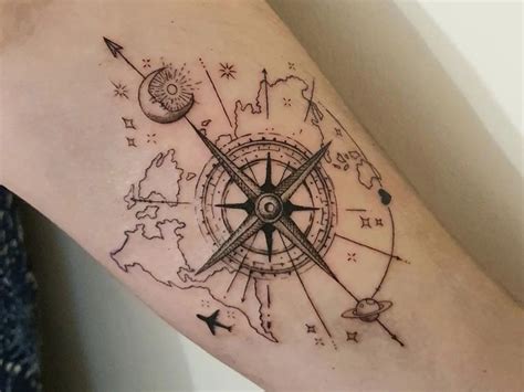 Share 76 Minimalist Compass Tattoo Best In Coedo Com Vn