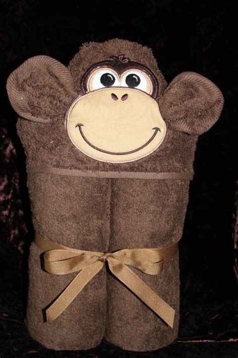 Appliqued Hooded Towel For Children Monkey By Kristinj72 On Etsy 25