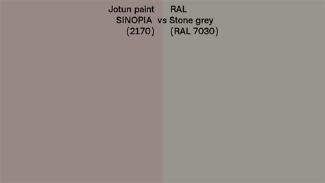 Jotun Paint SINOPIA 2170 Vs RAL Stone Grey RAL 7030 Side By Side