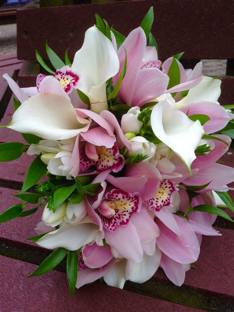 Our Discerning Bride Asked For Beautiful Classic Wedding Flowers Calla Lilies Cymbidium