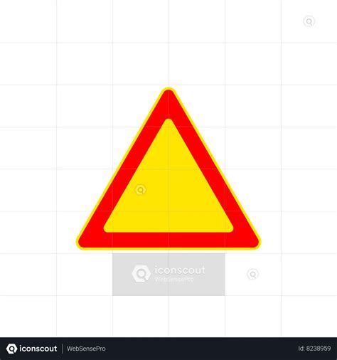 Circular Intersection Warning Sign Animated Icon Download In Json