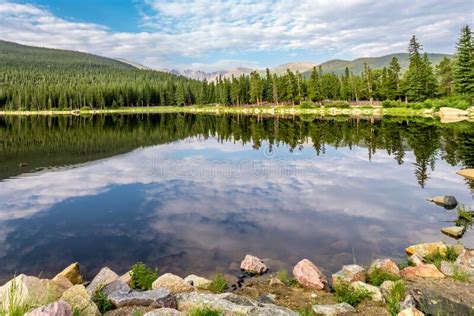 Echo Lake At Mount Evans In Idaho Springs Colorado Stock Image Image