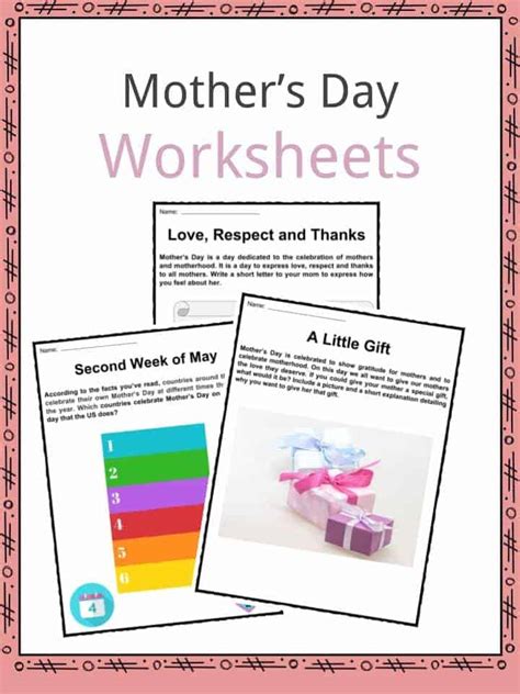 Mothers Day Printable Worksheets