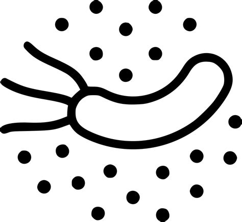 Svg Black And White Stock Clipart Free On Dumielauxepices Bacteria