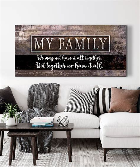 Family Wall Art: Family Have It All V4 (Wood Frame Ready To Hang