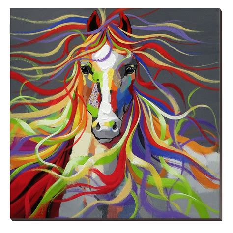 Colorful Horse Canvas Wall Art Mural Wall