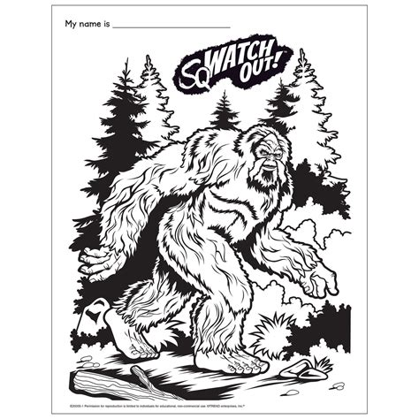Free Printable Bigfoot Coloring Page — Trend Enterprises Inc