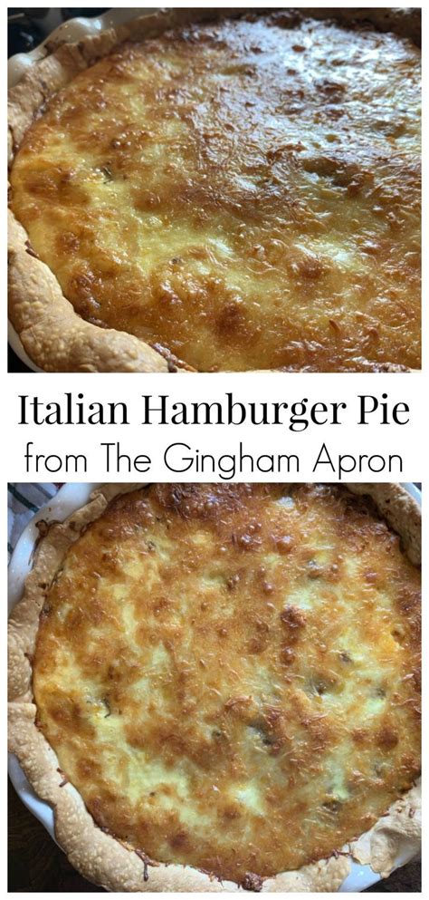 Even novice bakers who shy away from homemade pie pastry can't go wrong with this recipe. Italian Hamburger Pie | Recipe | Hamburger pie, Food, Food ...