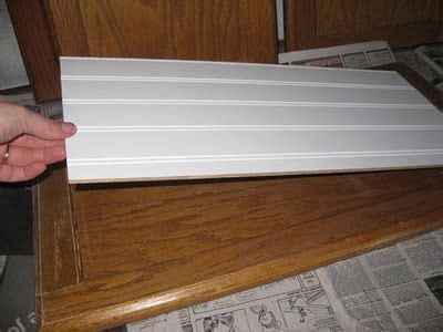 We installed beadboard in the cabinet doors and on the walls. Add beadboard to old cabinets | Bathroom cabinet makeover ...