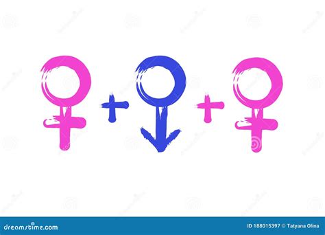 Symbol Of Polyamorous And Polygamous Relationships Male Sex Symbol And Female Sex Symbols Modern