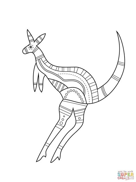 Download Aboriginal Kangaroo | Super Coloring | applique ideas ...