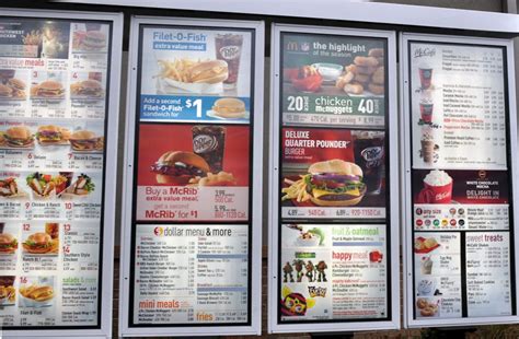 Eat light under 500 calories (breakfast). Menu board at the drive-thru. | Yelp