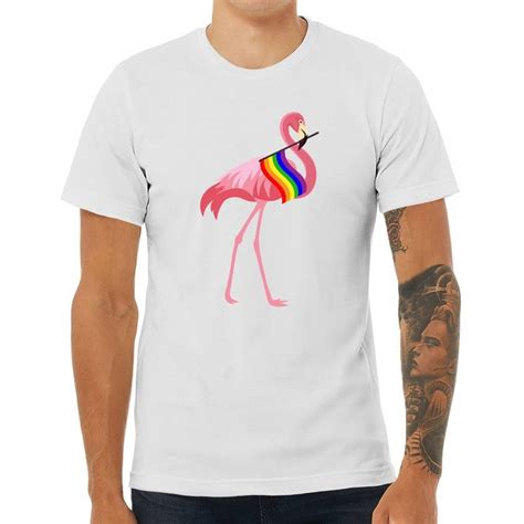 Pride Flag Pink Flamingo Lgbt Pride T Shirt Etsy