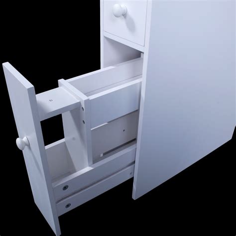 White cabinets with pulls narrow bathroom tower cabinets. Narrow Wood Floor Bathroom Storage Cabinet Holder ...