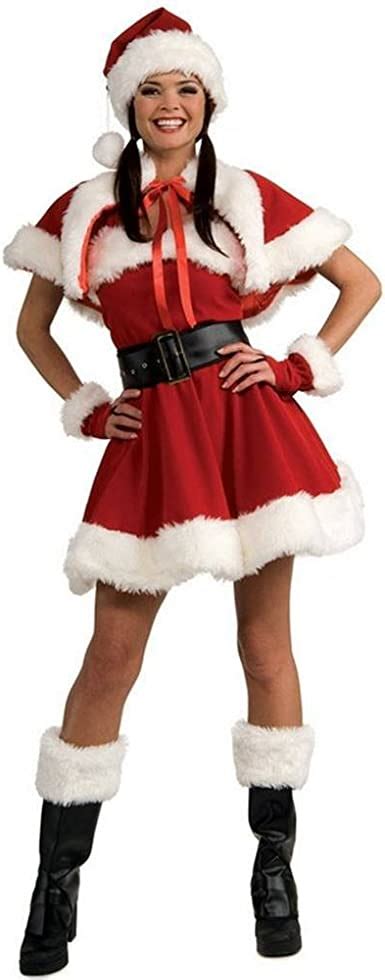Velvet Miss Santa Dress Adult Costume Medium Adult Sized