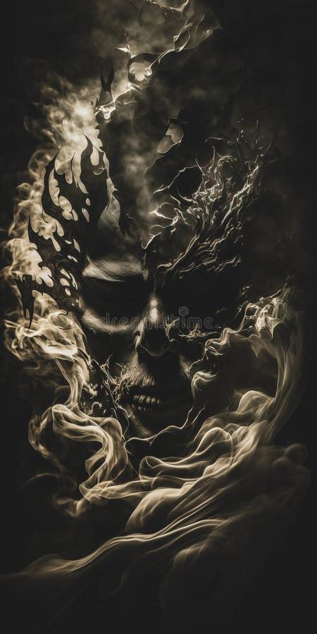Scary Grim Reaper In The Dark Stock Illustration Illustration Of