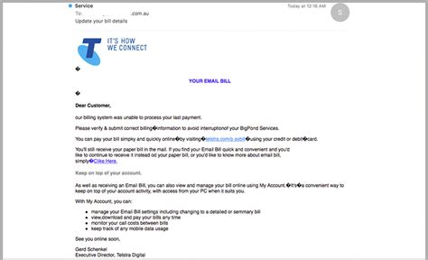 yet another telstra email phishing scam