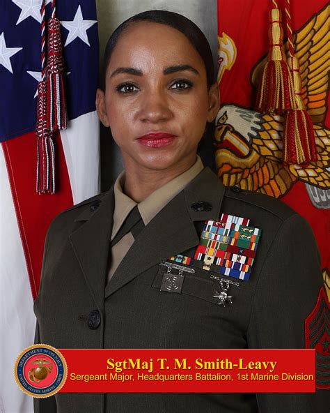 Sgtmaj T M Smith Leavy 1st Marine Division Biography