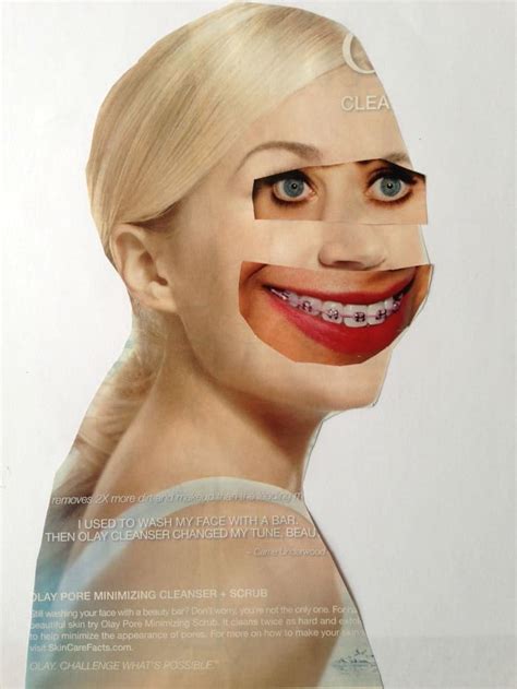 The depletion of collagen is inevitable as we get older. Hilarious Magazine Face Collages • Craftwhack