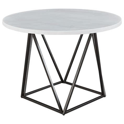 Steve Silver Ramona 400344002 Contemporary White Marble Top Round