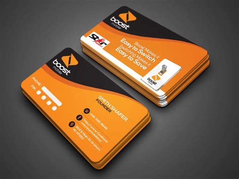 Get mobile personalized business cards or make your own from scratch! Entry #24 by munnaaziz02 for Boost Mobile Business Card ...