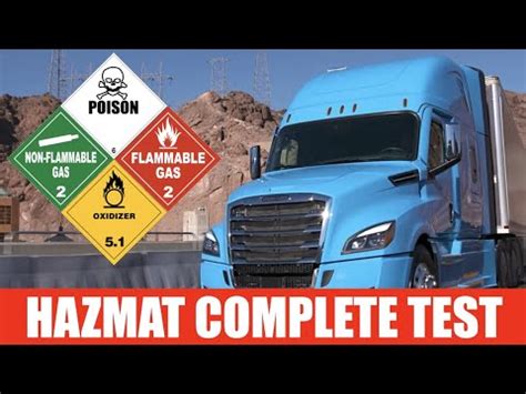 COMPLETE CDL HAZMAT ENDORSEMENT TEST 2020 CDL HAZMAT Test YouTube