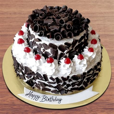 I guess in a minute nothing will be happy birthday my dear friend! Send double tier birthday special black forest cake online ...