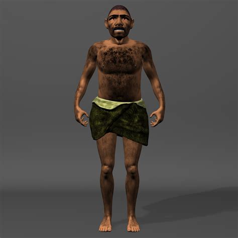 Neanderthal Man Caveman 3d Model