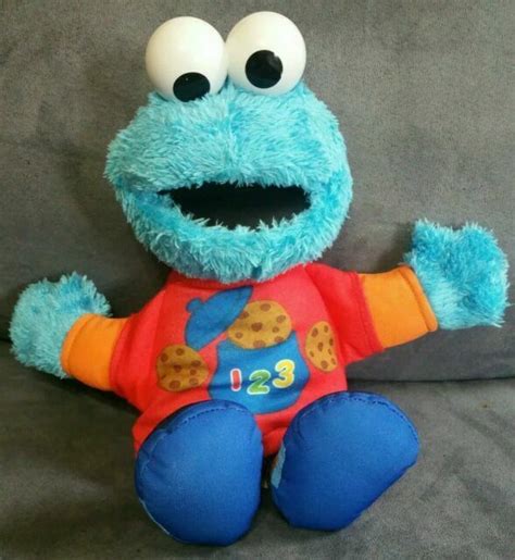 Sesame Street Talking 123 Cookie Monster Plush Toy A7285 For Sale