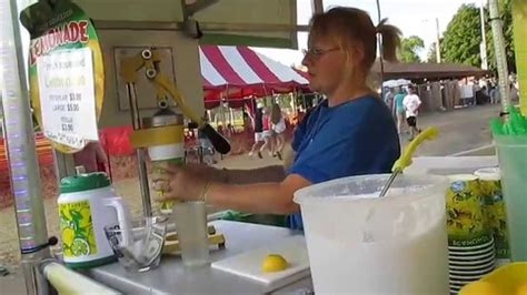 fresh squeezed lemonade stand calkins midways youtube