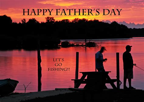 Give your dad a father's day card he'll laugh about all year when you present him with the give a man a fish funny father's day greeting card by it's perfect for any dad who can't wait to get away for a day at the lake. Dad Happy Father's Day lets go fishing Photograph by ...