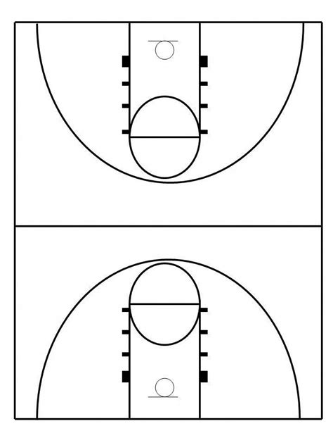 Free Printable Basketball Court Diagrams