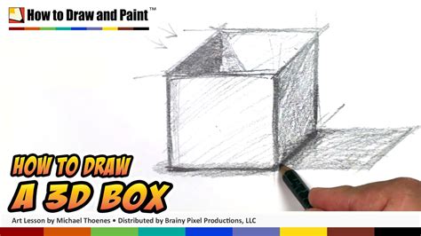 Place it horizontally as in my reference. How to Draw 3d shapes - 3d Box Drawing Lesson - YouTube
