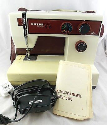 Machine bundle valued at $1,831.88! Vintage RICCAR 3600 Electric Sewing Machine with ...