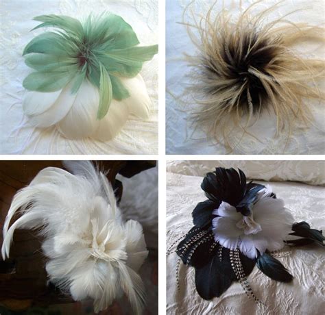 Someone Make A Headpiece With These Feathers Feather Flower Diy Hair