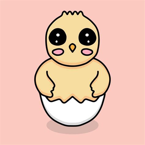 Kawaii Born Chicks Design Vector With Cartoon Style 2889829 Vector Art