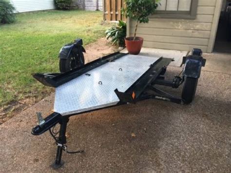 Ramp and removable rock guard! Folding Kendon Stand Up Motorcycle Trailer - $1400 (Austin ...