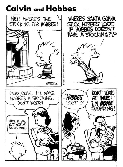 A Calvin And Hobbes Christmas December 23 1985 Calvin And Hobbes