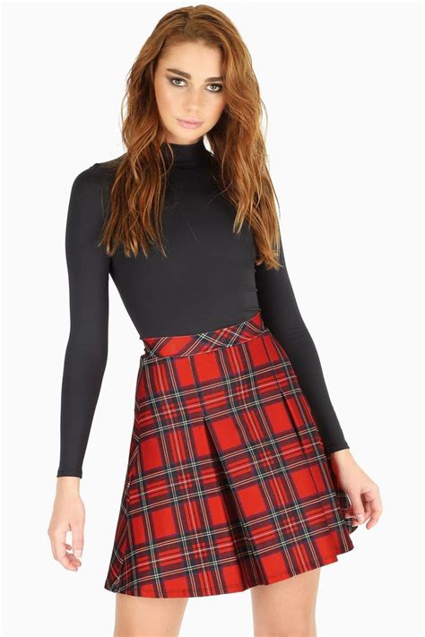 Tartan Red School Skirt Bm Skirts Black Milk Clothing Fashion